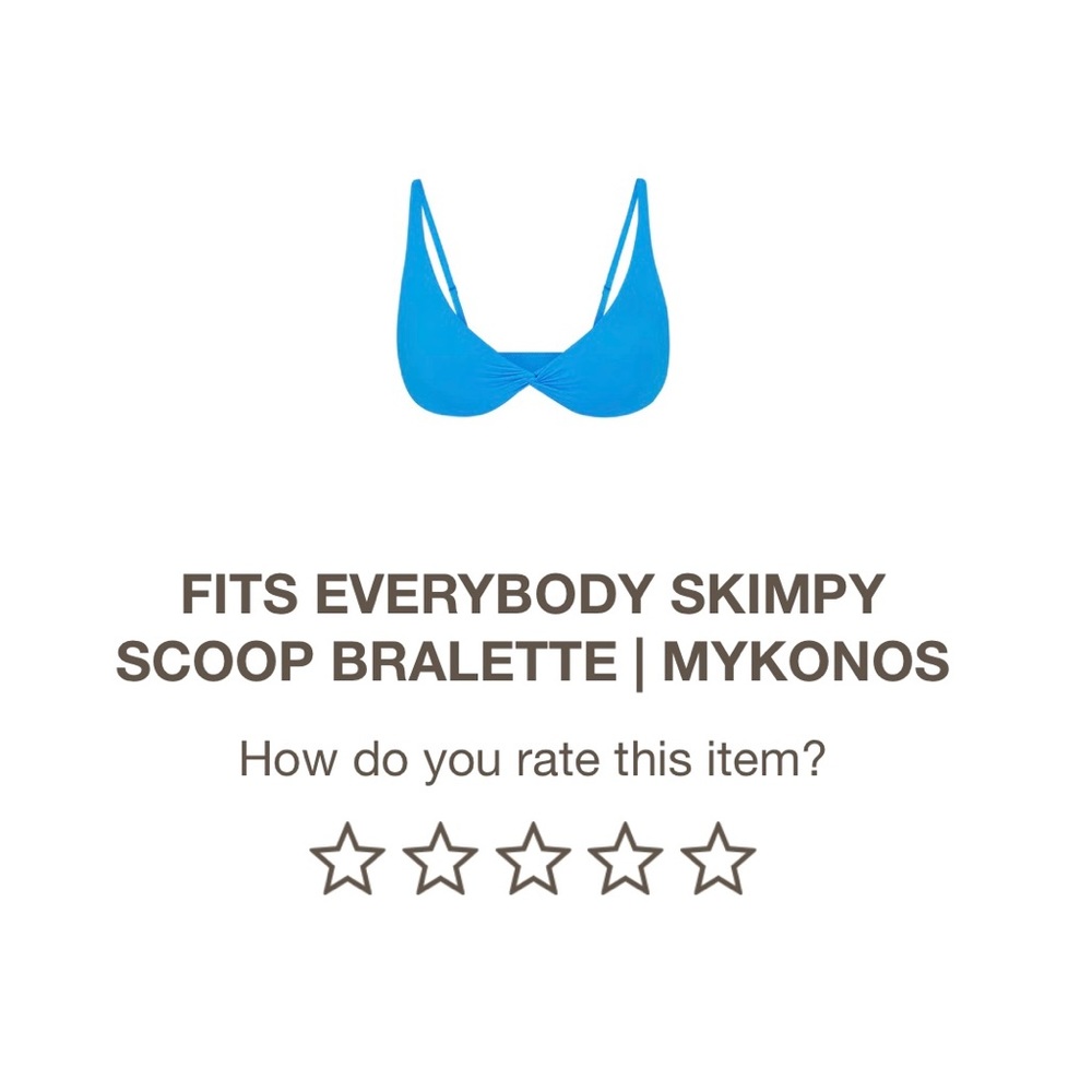 SKIMS LARGE FITS EVERYBODY SKIMPY SCOOP BRALETTE MYKONOS